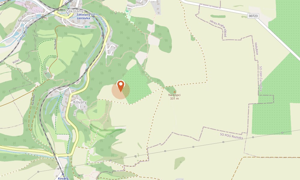 Mapa s vyznačenou adresou Otvovice 104, 273 27 Otvovice